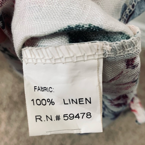 Bellambia | Italian Linen Floral Top - Picture 6 of 6